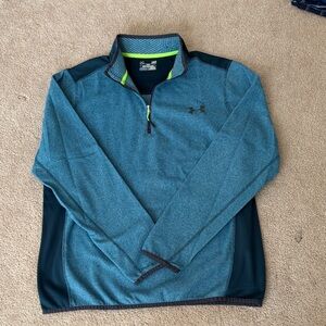 Under Armour Men’s Teal and Navy Quarter-Zip Shirt Jacket